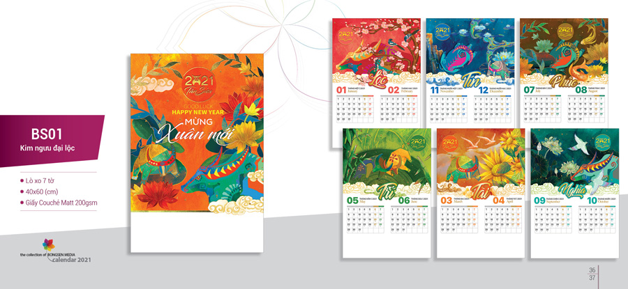 Báo giá in lịch tết